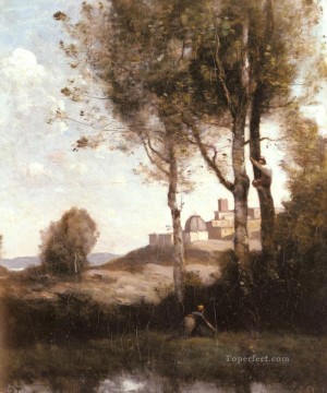 Jean Baptiste Camille Corot Painting - Les Denicheurs Toscans plein air Romanticismo Jean Baptiste Camille Corot
